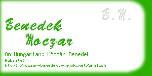 benedek moczar business card