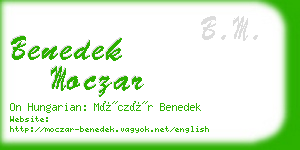 benedek moczar business card